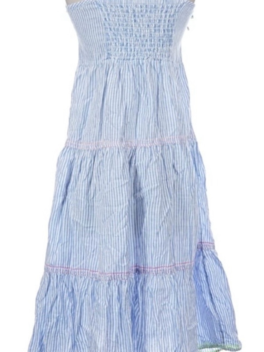 Vineyard Vines Blue and White Striped Dress with Pink Whale Logo - Picture 2 of 4